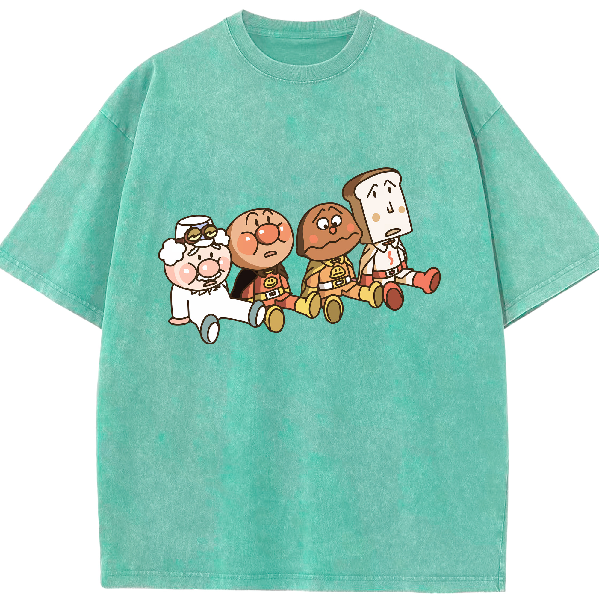 （画像用） アンパンマン Anpanman 綿100% ヴィンテージ風 半袖Tシャツ（フロントプリント）